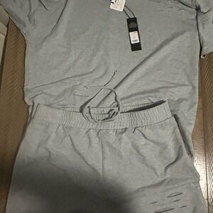 Fashion Nova Light Gray Lounge Set